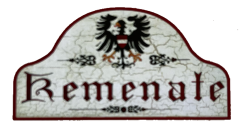 Nostalgie Holzschild Kemenate Kaminzimmer Kamin Wohngemach KuK Schild