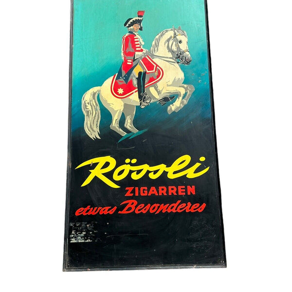 Rössli Zigarren Werbeschild Um 1940 120x60 Cm