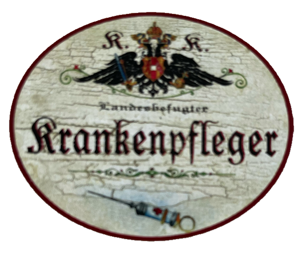 KuK Nostalgie Holzschild Landesbefugter Krankenpfleger Pflege Patienten Schild