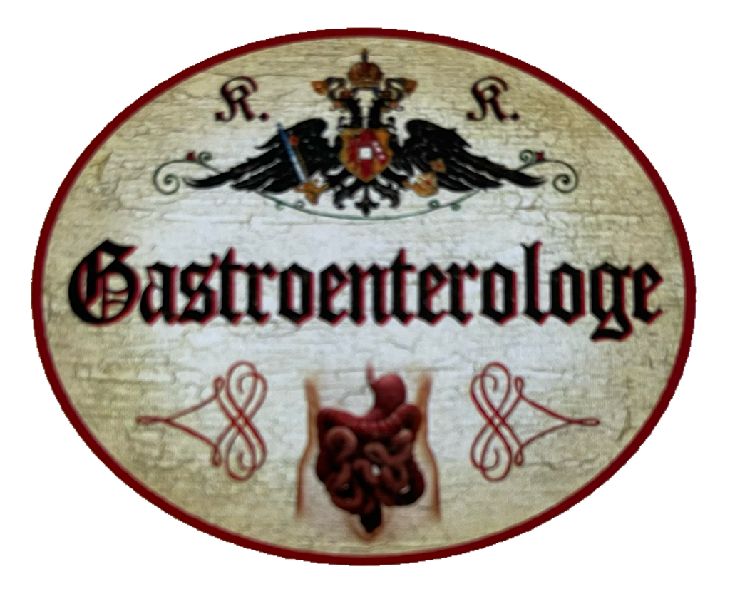 KuK Nostalgie Holzschild Gastroenterologe Gastroenterologie Facharzt Schild