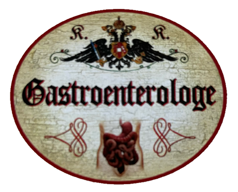 KuK Nostalgie Holzschild Gastroenterologe Gastroenterologie Facharzt Schild