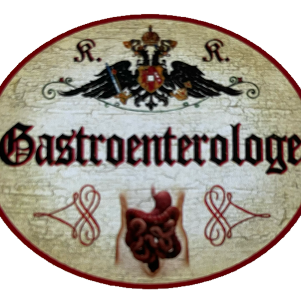 KuK Nostalgie Holzschild Gastroenterologe Gastroenterologie Facharzt Schild