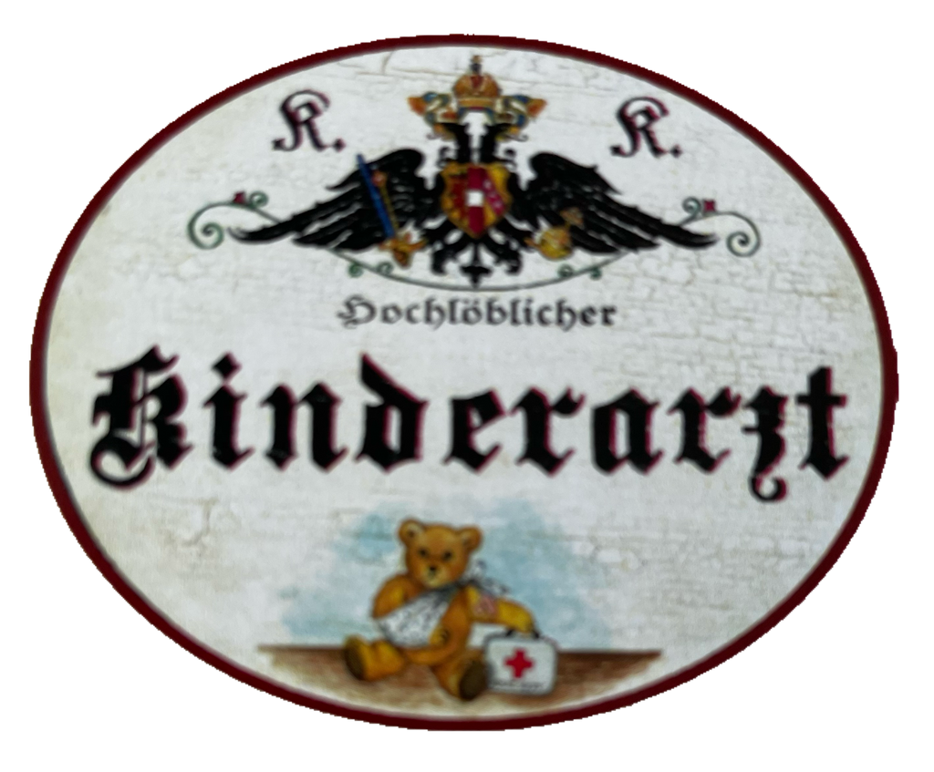 KuK Nostalgie Holzschild Hochlöblicher Kinderarzt Kind Doktor Hausarzt Schild