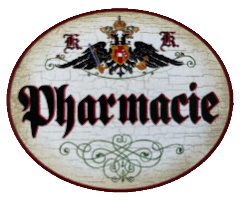 KuK Nostalgie Holzschild Pharmacie Pharmazie Apotheke Apotheker/in Schild