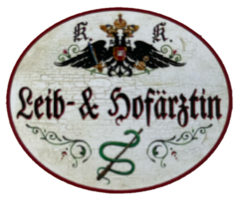 KuK Nostalgie Holzschild Leib- & Hofärztin Ärztin Frau Doktor Hausärztin Schild