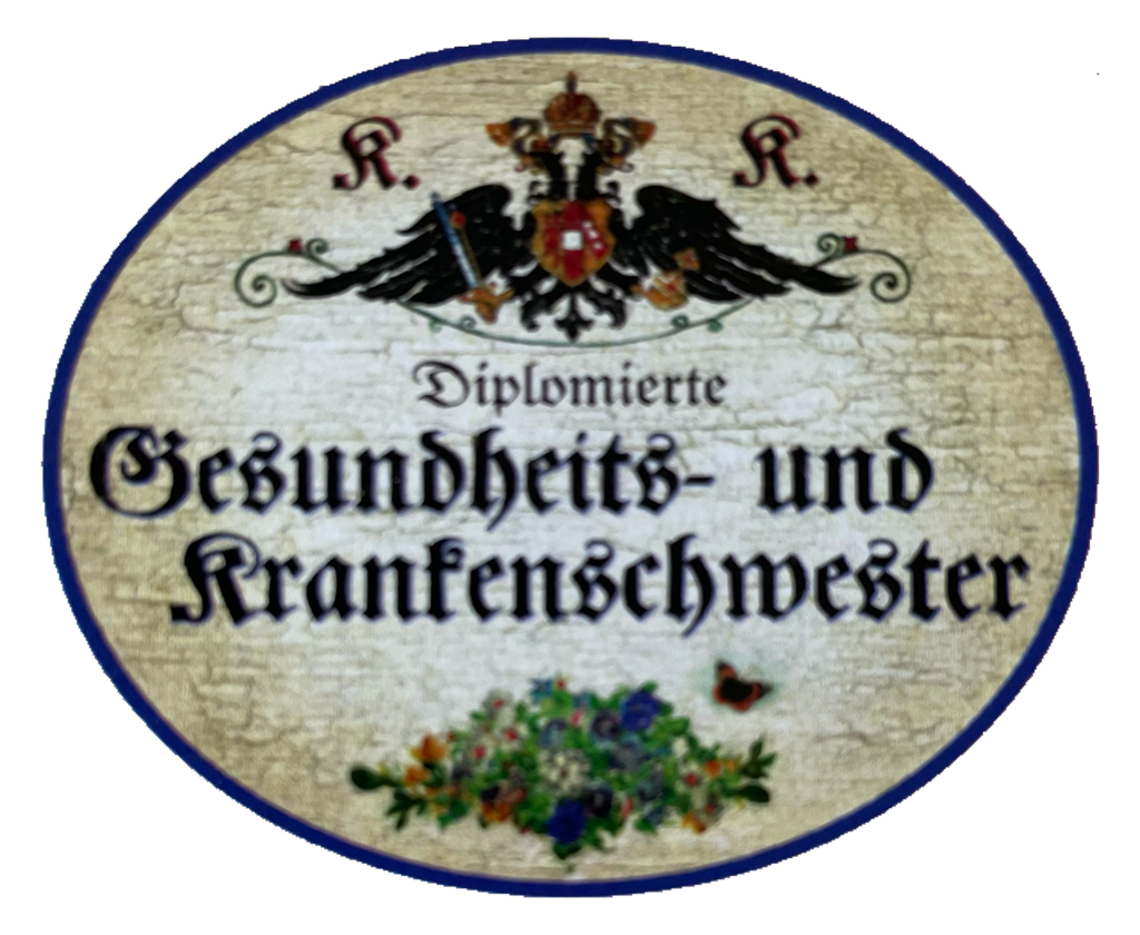 KuK Nostalgie Holzschild Diplomierte Gedundheits- & Krankenschwester Schild