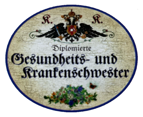 KuK Nostalgie Holzschild Diplomierte Gedundheits- & Krankenschwester Schild