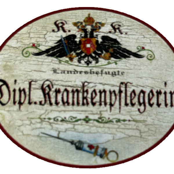 KuK Nostalgie Holzschild Landesbefugte Dipl. Krankenpflegerin Schild
