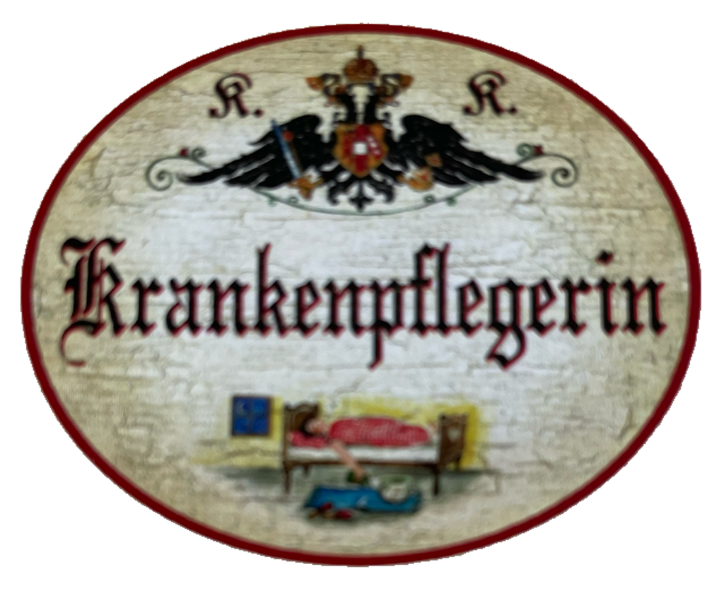 KuK Nostalgie Holzschild Krankenpflegerin Krankenschwester Schild