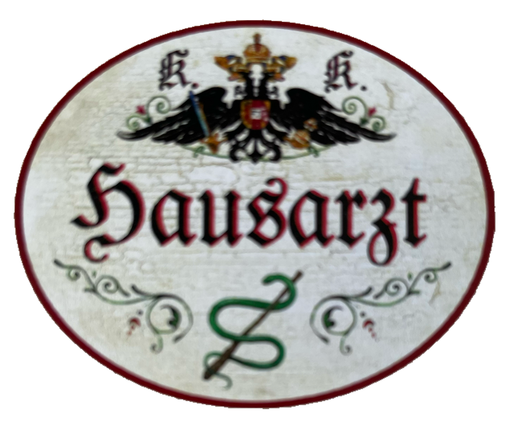 KuK Nostalgie Holzschild Hausarzt Doktor Arzt Allgemeinmediziner Schild