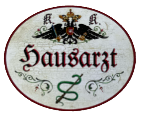 KuK Nostalgie Holzschild Hausarzt Doktor Arzt Allgemeinmediziner Schild