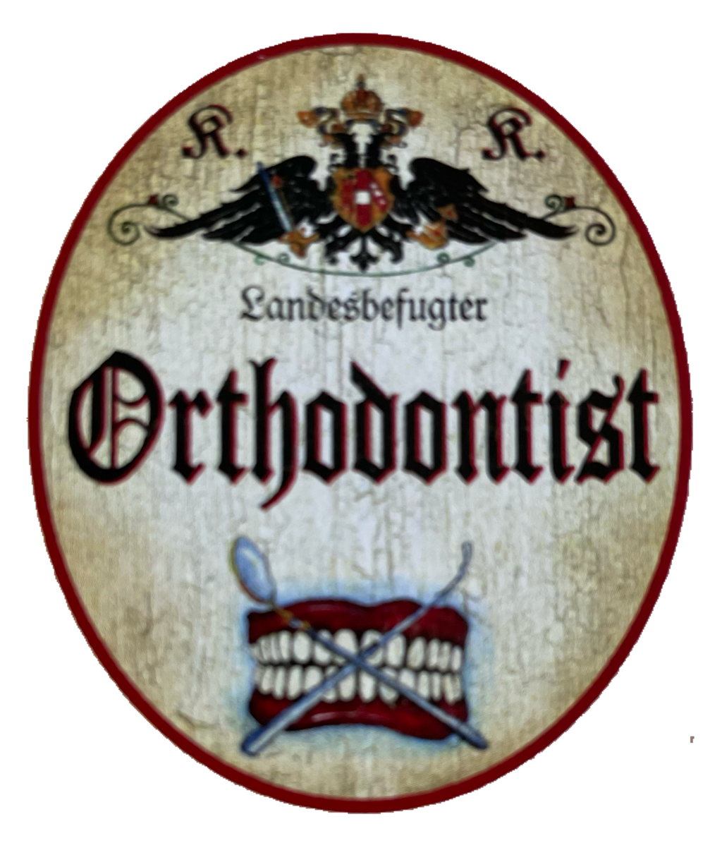 KuK Nostalgie Holzschild Orthodontist Kieferorthopäde Zahn Zähne Schild