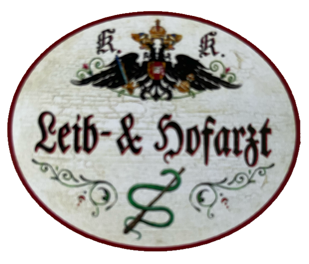 KuK Nostalgie Holzschild Leib- & Hofarzt Doktor Arzt Hausarzt Schild