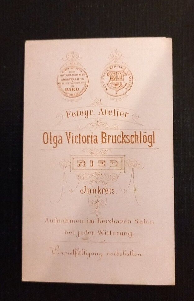 Ansichtskarte Oberösterreich Bruckenschlögl Ried Innkreis Porträt Cdv Foto 500003 Ga G