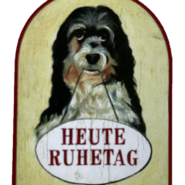Nostalgie Holzschild Heute Ruhetag Hund Frei Zu Geschlossen Ausruhen Schild