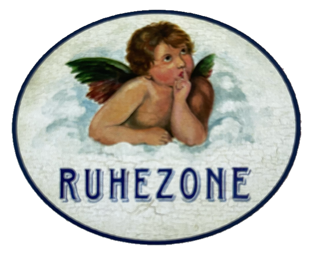 Nostalgie Holzschild Ruhezone Ruhe Stille Still Geräusch Lautstärke Schild