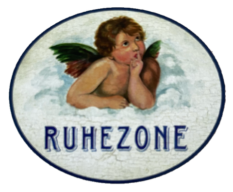 Nostalgie Holzschild Ruhezone Ruhe Stille Still Geräusch Lautstärke Schild