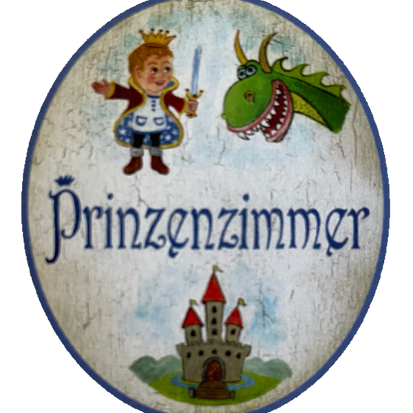 Nostalgie Holzschild Prinzenzimmer Kinderzimmer Junge Jungs Wohnung Schild