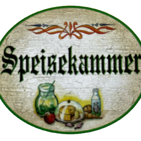 Nostalgie Holzschild Speisekammer Vorratskammer Speis Lebensmittel Schild