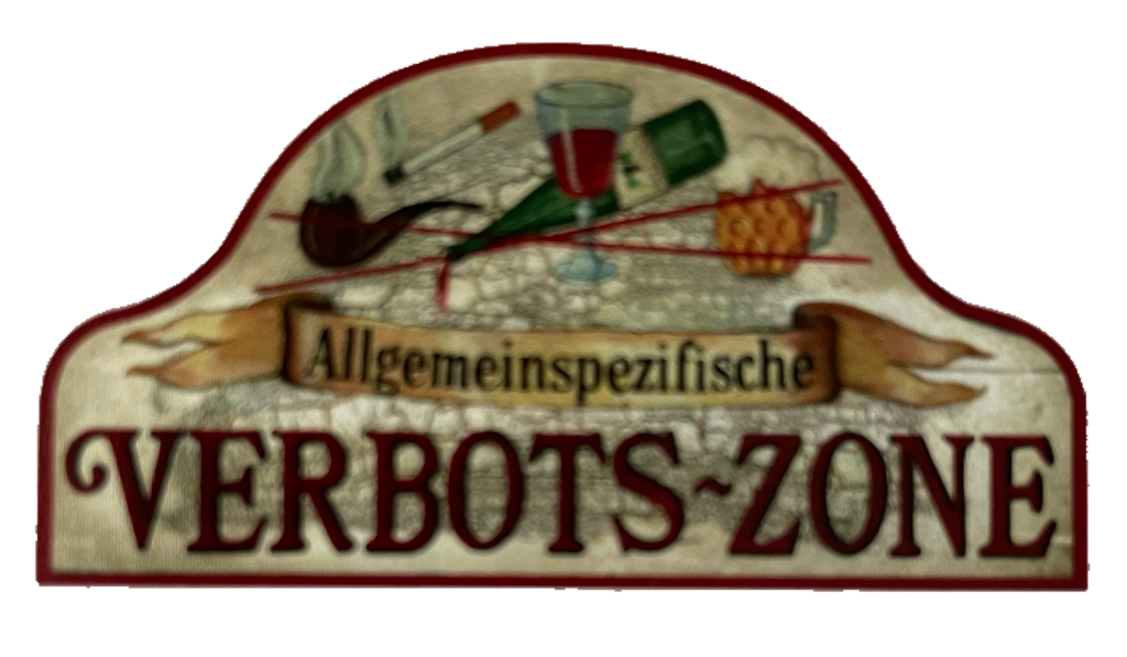 Nostalgie Holzschild Allgemeinspezifische Verbots-Zone Verboten Schild