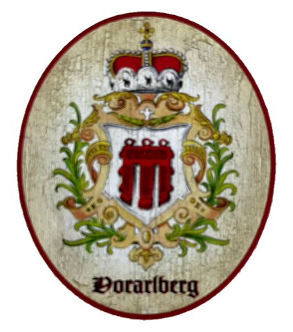Nostalgie Holzschild Voralberg Wappen Bundesland Österreich Schild