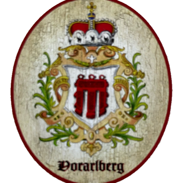 Nostalgie Holzschild Voralberg Wappen Bundesland Österreich Schild