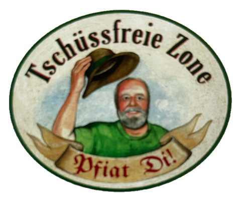 Nostalgie Holzschild Tschüssfreie Zone Pfiat Di Verabschiedung Schild