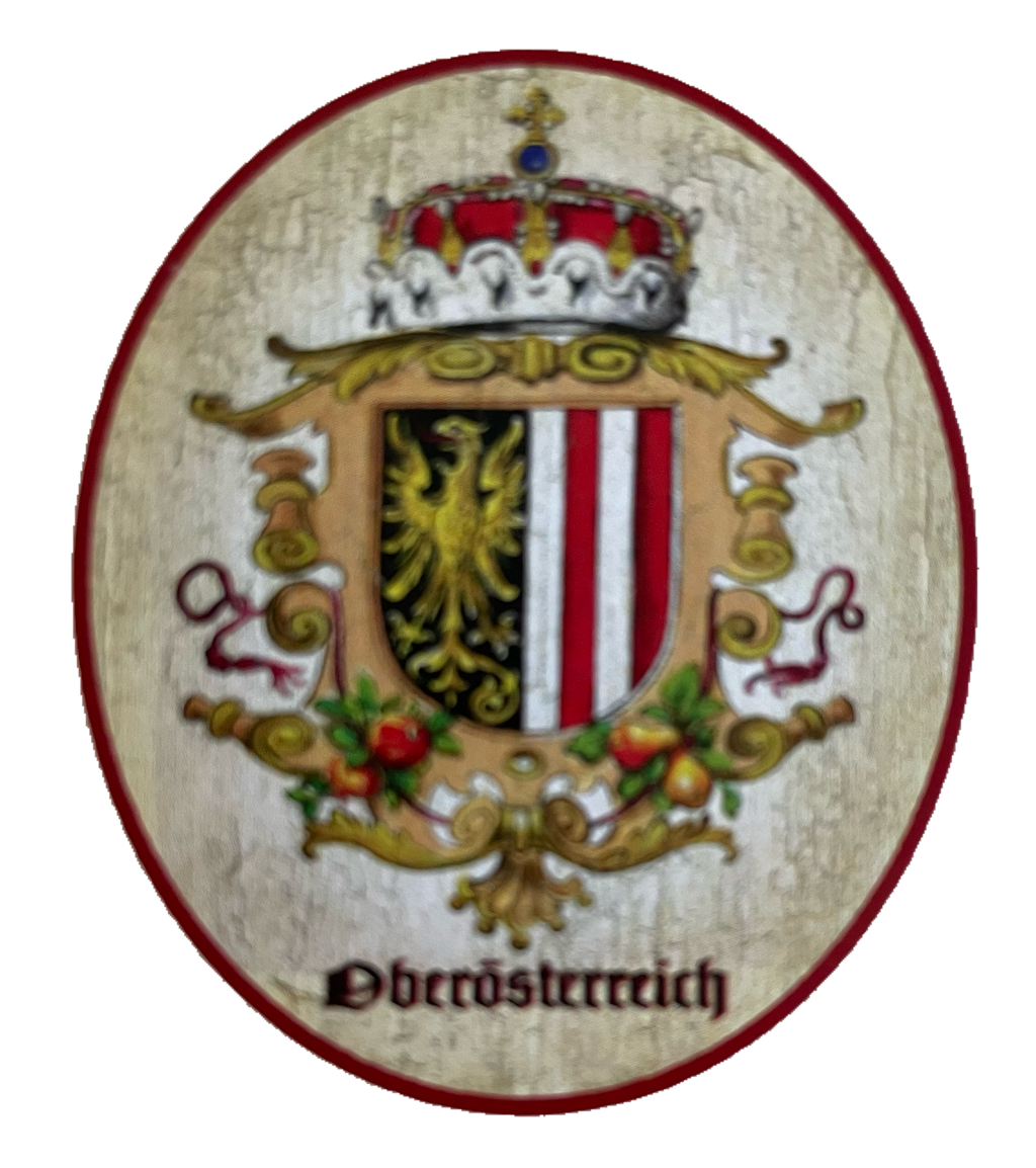 Nostalgie Holzschild Oberösterreich Wappen Bundesland Österreich Schild