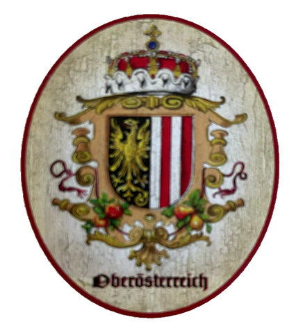 Nostalgie Holzschild Oberösterreich Wappen Bundesland Österreich Schild