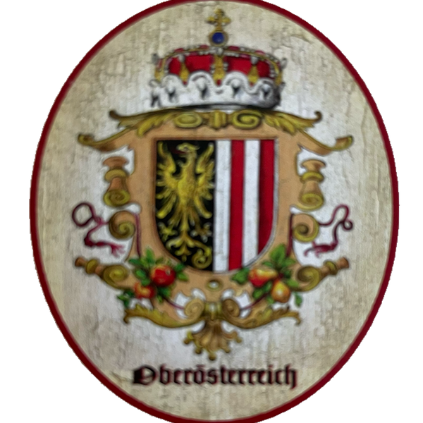 Nostalgie Holzschild Oberösterreich Wappen Bundesland Österreich Schild