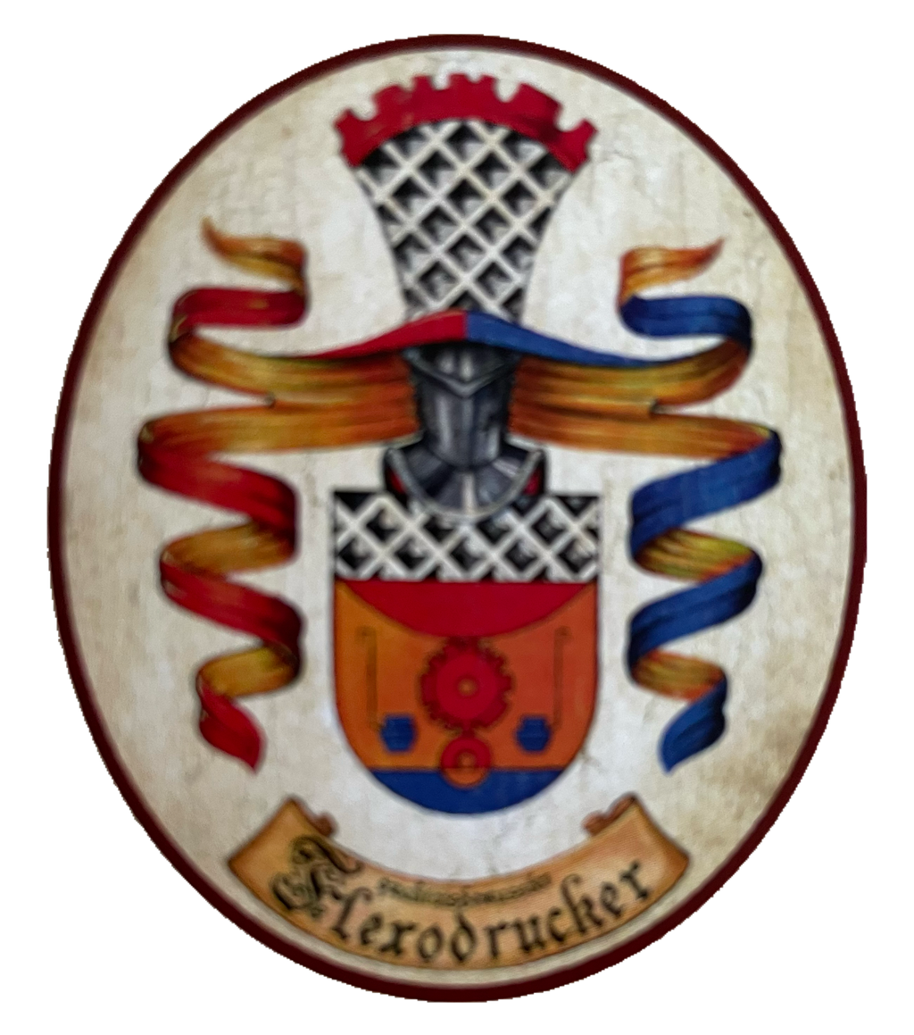 Nostalgie Holzschild Flexodrucker Wappen Beruf Österreich Schild
