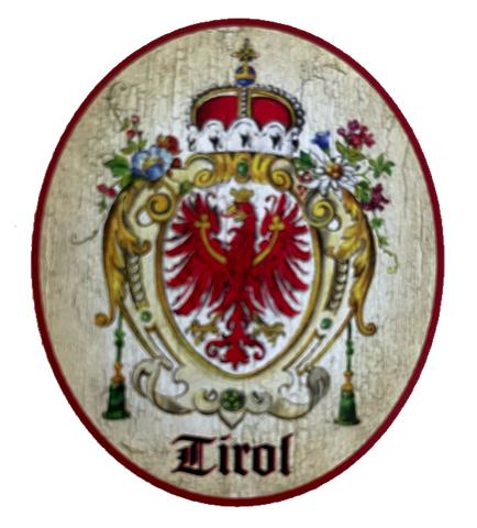 Nostalgie Holzschild Tirol Wappen Bundesland Österreich Schild