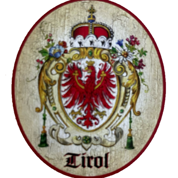 Nostalgie Holzschild Tirol Wappen Bundesland Österreich Schild