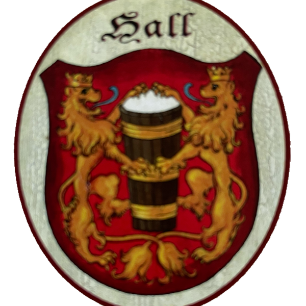 Nostalgie Holzschild Hall Tirol Wappen Österreich Schild