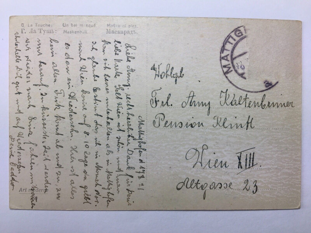 Maskenball (G. La. Touche) - Künstlerkarte 30087 TH