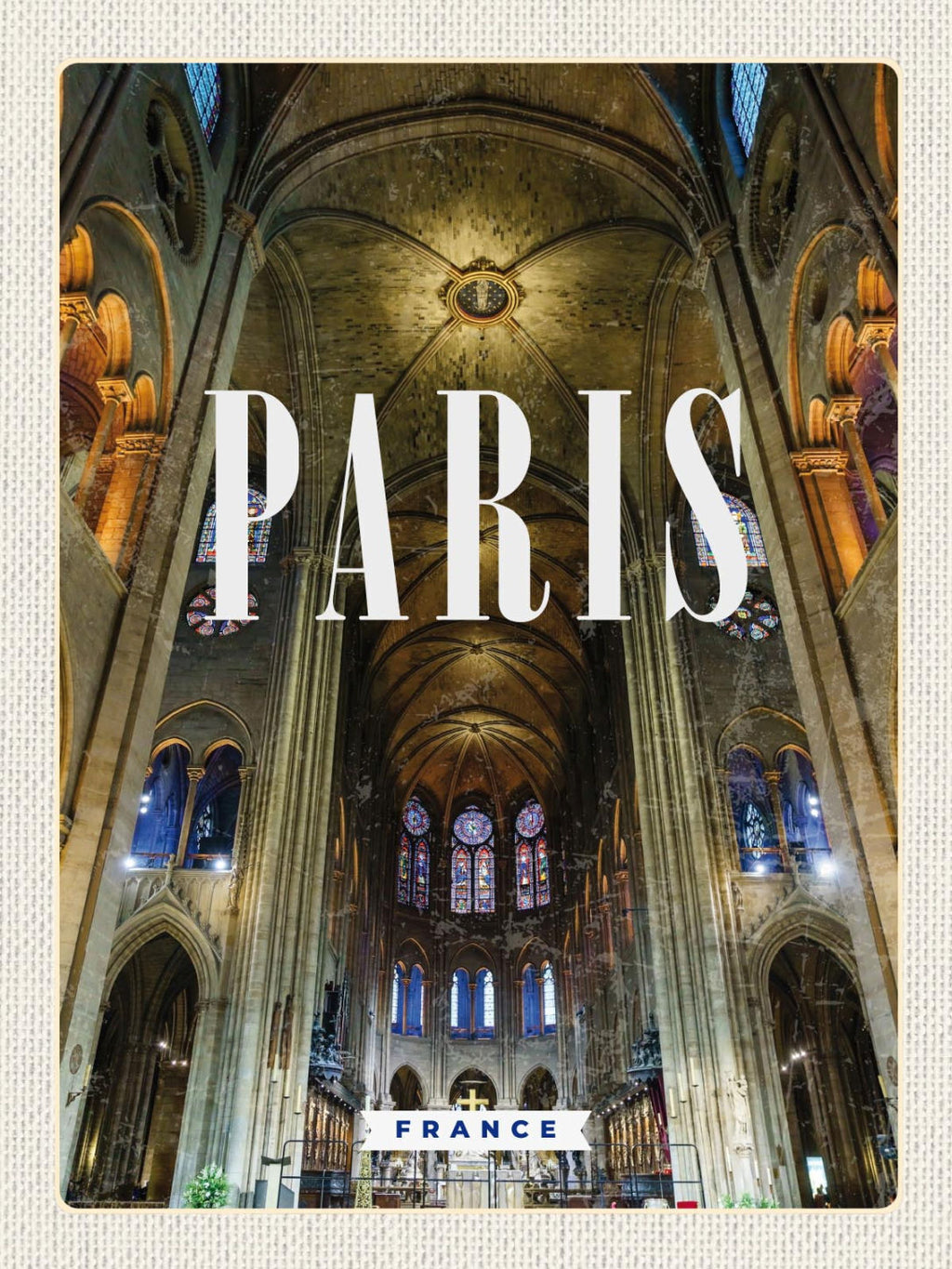 Schild Paris France Frankreich Notre-Dame 12x18 20x30 30x40 Blech od. Holz