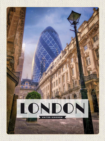 Schild London United Kingdom Großbritannien Gebäude 12x18 20x30 30x40 Blech/Holz