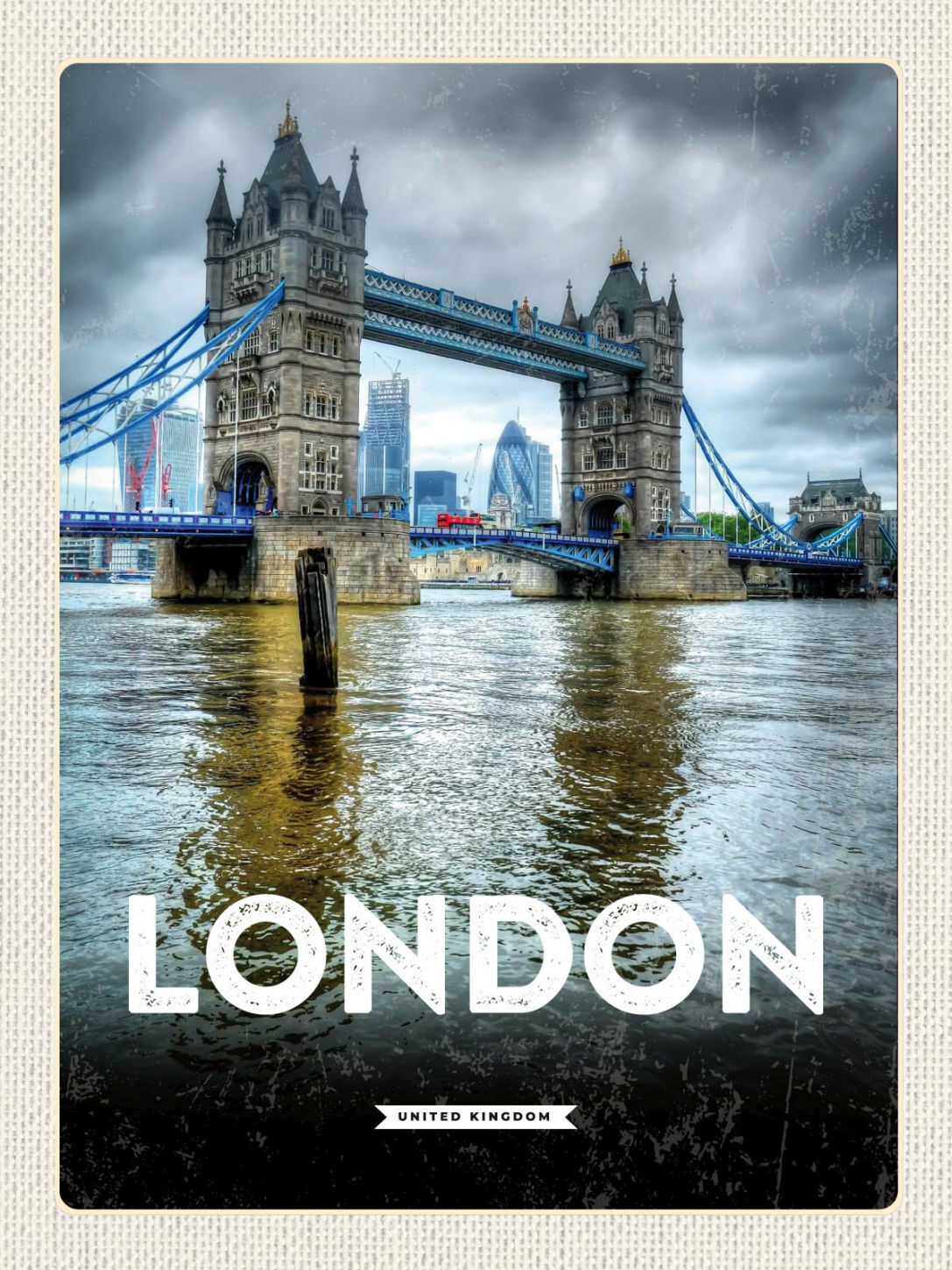 Schild London Tower Bridge England UK GB 12x18 20x30 30x40 Blech od. Holz