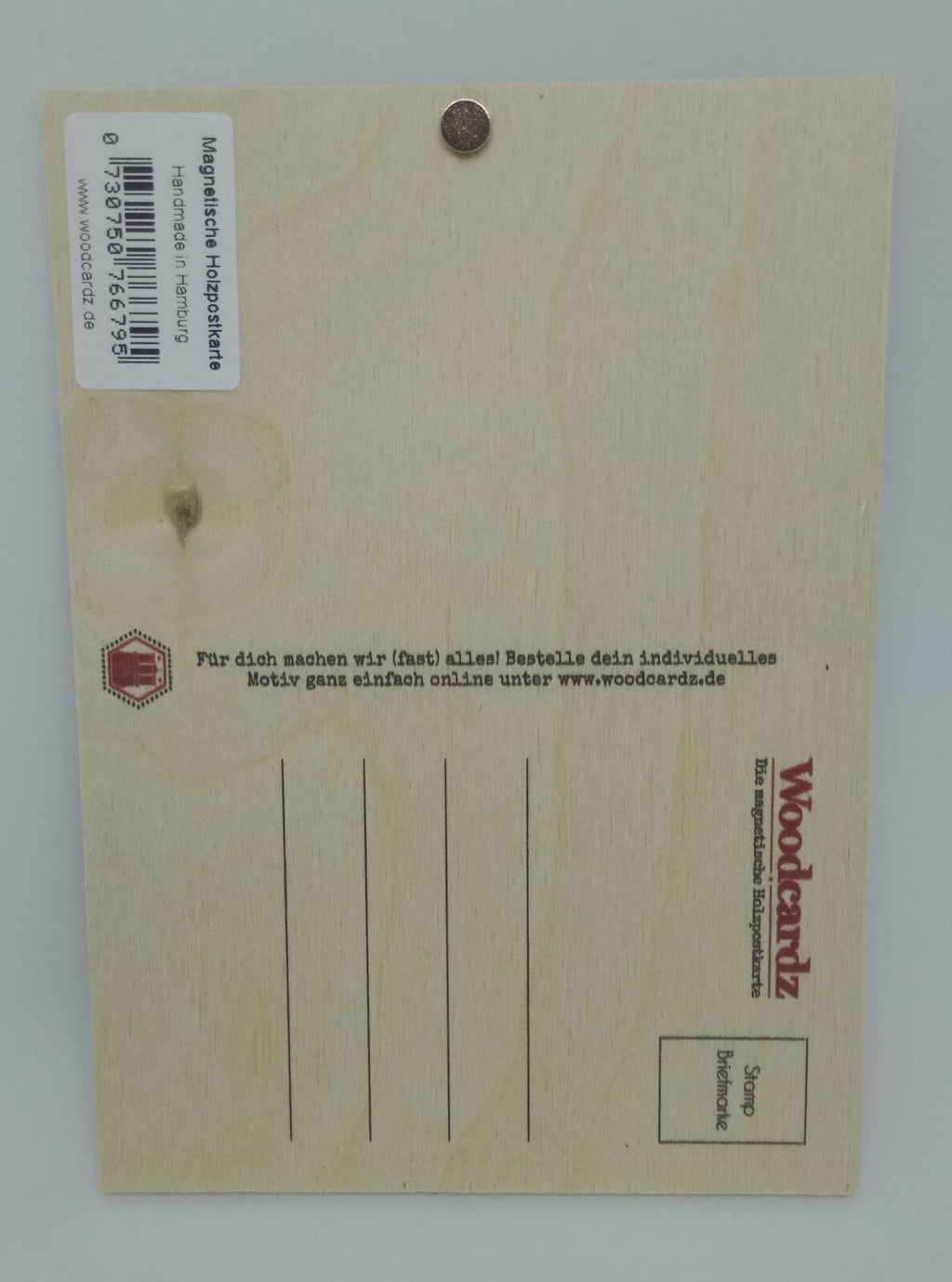 Holzpostkarte magnetisch Engel ohne Flügel nennt man Mama 14x10 Birkenholz 60068