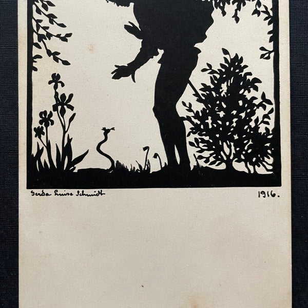 Das Kronschlängelein (G.L.Schmidt) Scherenschnitt Silhouette Schlange 400466 TH