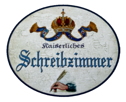Kuk Nostalgie Holzschild Kaiserliches Schreibzimmer Büro Arbeitszimmer Schild