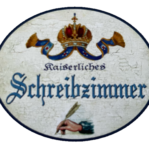 Kuk Nostalgie Holzschild Kaiserliches Schreibzimmer Büro Arbeitszimmer Schild