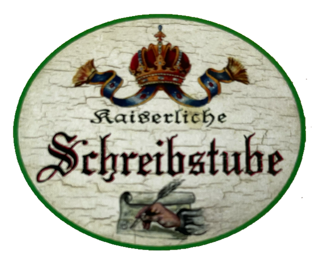 Kuk Nostalgie Holzschild Kaiserliche Schreibstube Büro Arbeitszimmer Schild