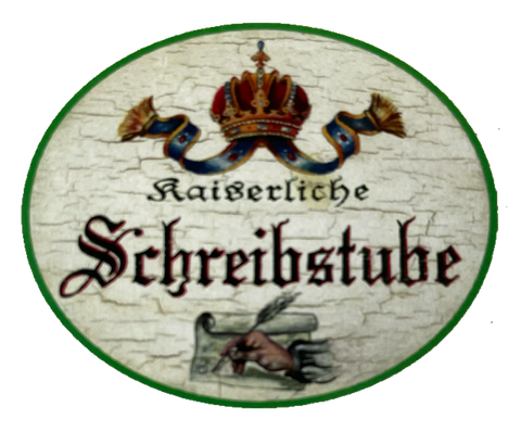 Kuk Nostalgie Holzschild Kaiserliche Schreibstube Büro Arbeitszimmer Schild
