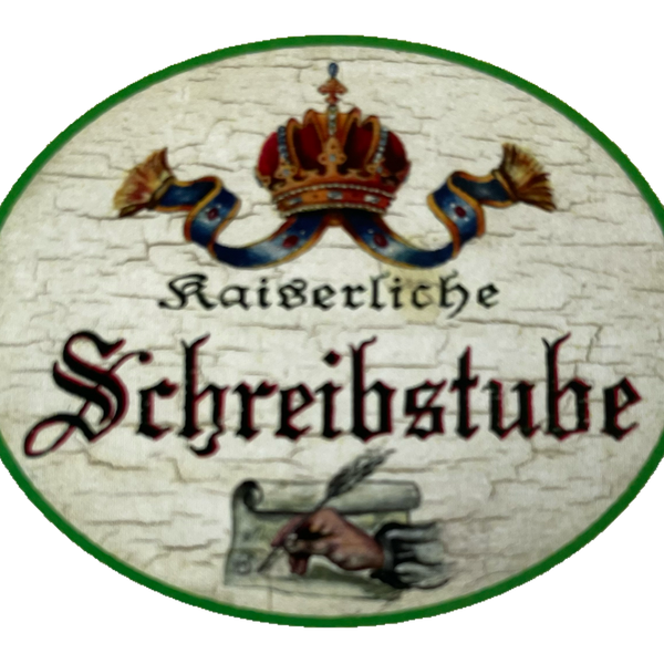 Kuk Nostalgie Holzschild Kaiserliche Schreibstube Büro Arbeitszimmer Schild