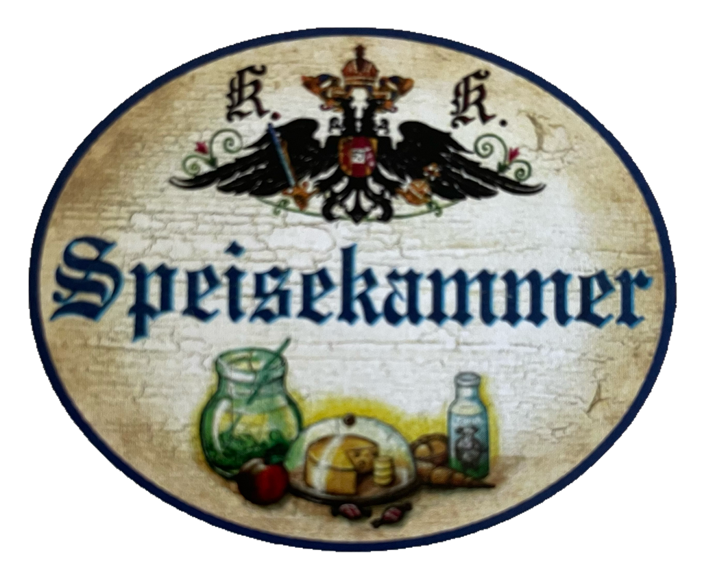 Kuk Nostalgie Holzschild Speisekammer Vorratskammer Speis Lebensmittel Schild