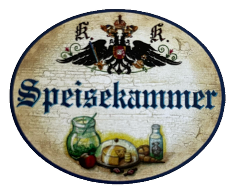 Kuk Nostalgie Holzschild Speisekammer Vorratskammer Speis Lebensmittel Schild