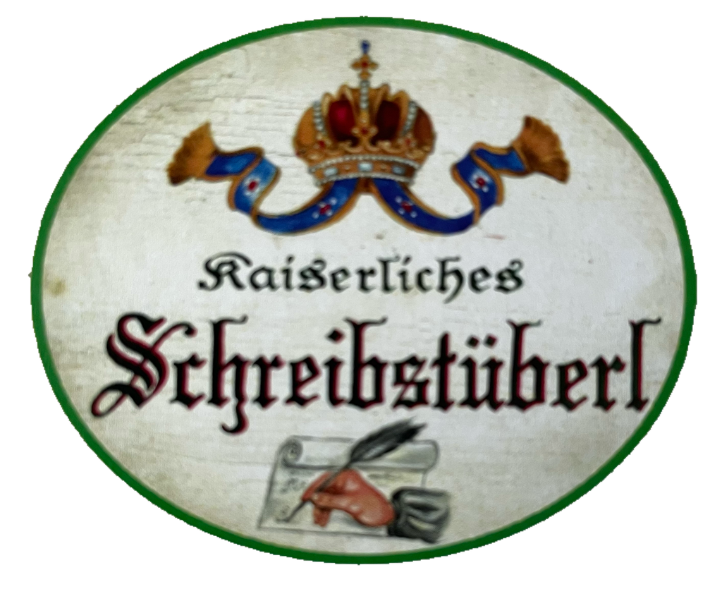 Kuk Nostalgie Holzschild Kaiserliches Schreibstüberl Büro Arbeitszimmer Schild