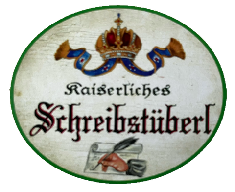 Kuk Nostalgie Holzschild Kaiserliches Schreibstüberl Büro Arbeitszimmer Schild