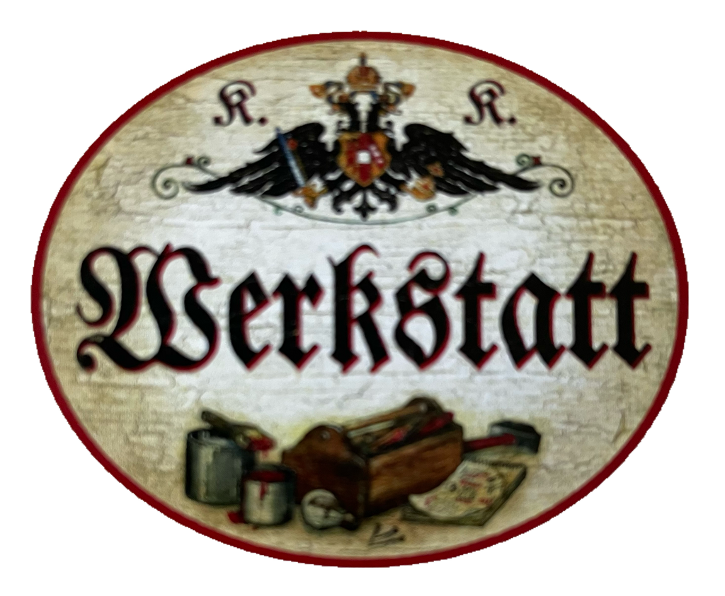 Kuk Nostalgie Holzschild Werkstatt Werkstätte Werkzeug Mechaniker Bastler Schild